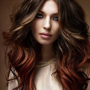 Culoarea roșie a părului nuanțe la modă fotografie
