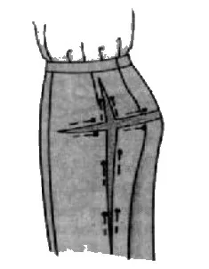 pantaloni model de ajustare - lat picior circumferențială la șold, fese plate și convexe (krasivo)