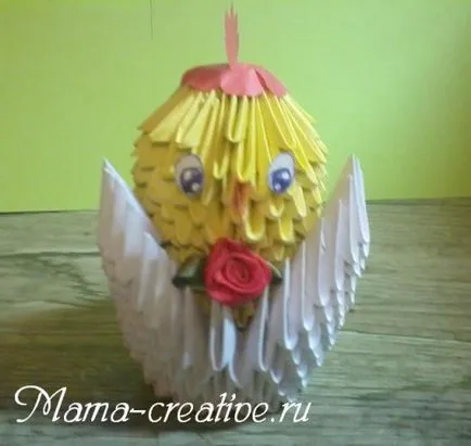 Майсторски клас на пилета за Великден в оригами арт модулна