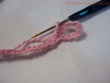Ажурна плетене на една кука шал