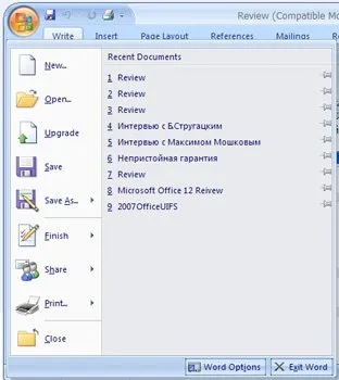 Áttekintés a Microsoft Office 2007 beta 1 tr