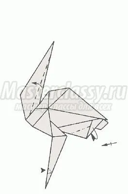origami struț