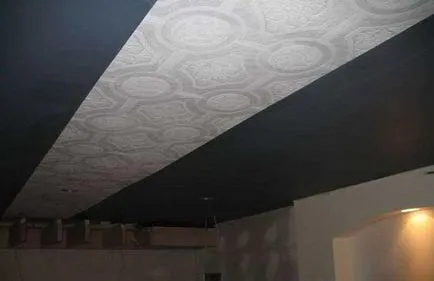 Стекът тапет тавана с ръцете си за живопис - видео поставяне