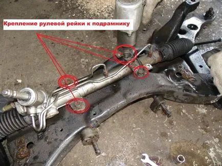 Descrierea de reparare și înlocuire bare de direcție pe Mitsubishi Lancer 9