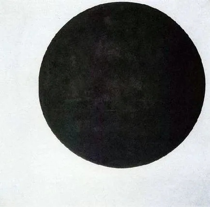 Leírás festmény Kazimira Malevicha „Fekete Kör”