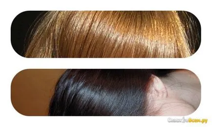 Прегледайте за боя за коса цвят Garnier - свети №4 красив цвят кестен, но косата е