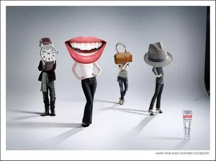 Plakátok, melyek a fogak fogászati ​​nyújtanak kreatív reklám