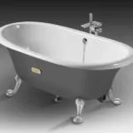 Размерът на стандартна баня, седни-надолу, ъглова, желязо, стомана, акрил
