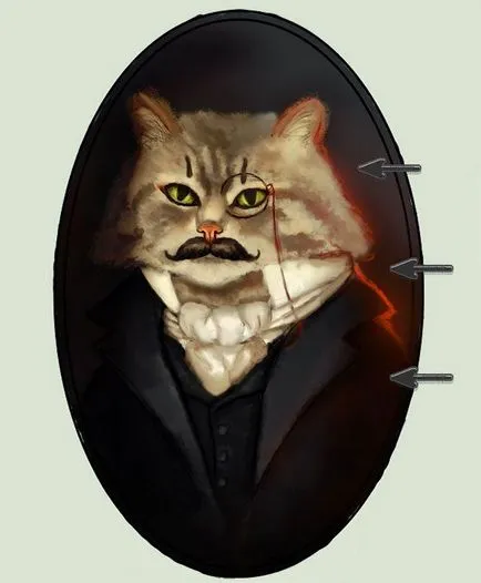 Рисуване в Photoshop портрет Cat в викториански стил