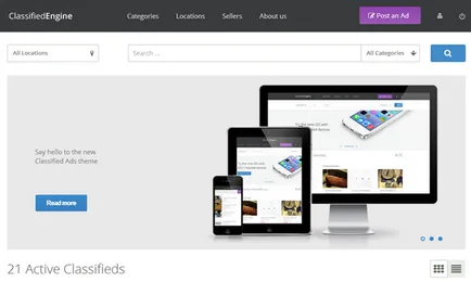 Hozzon létre egy hirdetőtábla a wordpress téma segítségével classifiedengine
