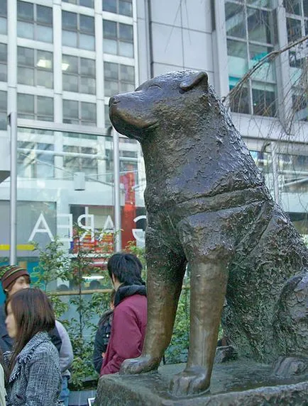 Szobra Hachiko Shibuya Állomás