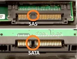 Какво е различен от SAS SATA