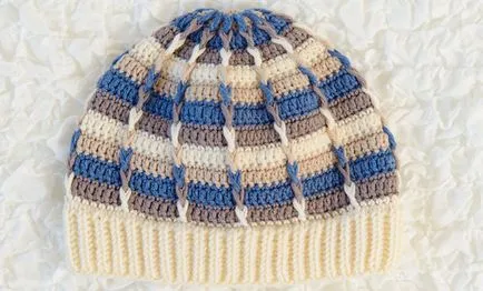 Схемата на плетене детска шапка зимата плетене на една кука снимки, видео
