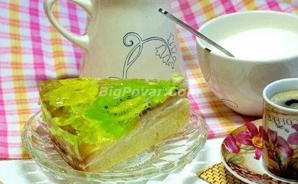 Torta zselé és gyümölcs recept fotókkal, lépésről lépésre főzés