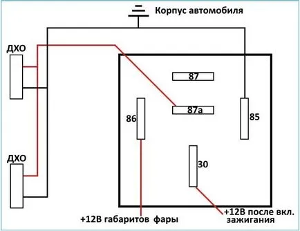 Univerzális DRL kapcsolási rajz