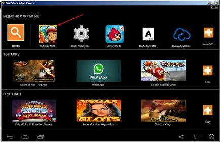 Instalarea aplicațiilor în BlueStacks, stabilirea ferestre și servere Linux