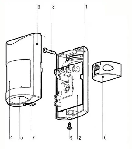 Setarea de securitate detector de surround optronice (detector de mișcare), corptech