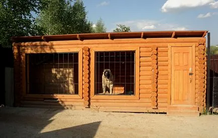 Aviary pentru câini de la cabana lor de vară