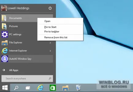 Opt moduri de a personaliza meniul „start“ în Windows 10