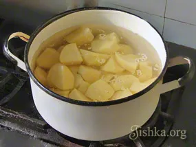 Sült burgonyával pogácsákat (húsmentes) - lépésről lépésre recept fotók