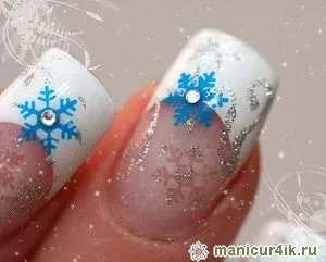 Зимни нокти дизайн (снимка)