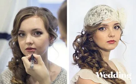 Téli esküvő make-up vintage stílusú