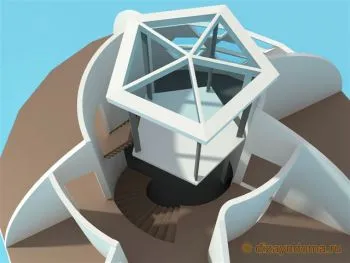 3D проектиране на плановете къща етаж на геодезически купол