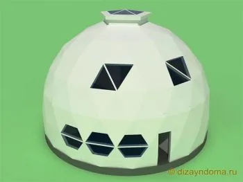3D проектиране на плановете къща етаж на геодезически купол