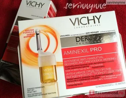 Ampullák haj Vichy aminexil pro - «ampulla hajhullás ellen Vichy