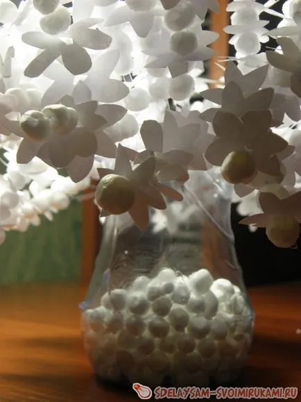 Flori intr-o vaza dintr-o sticla de plastic, o clasă de master, cu propriile lor mâini