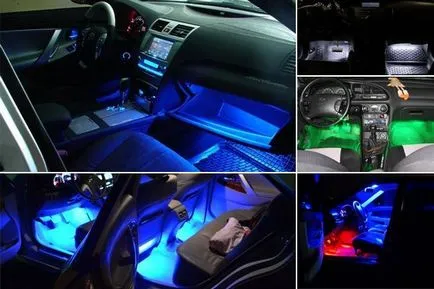 Efectuarea iluminarea interiorului auto cu propriile lor mâini