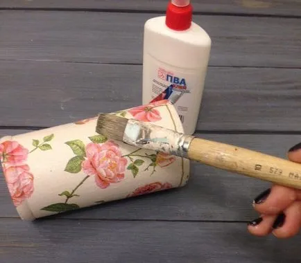 Decoupage fa lépésről lépésre és fotó termékekre, indycraft