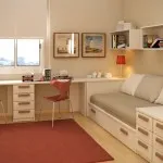 Tervezz egy gyermek szoba két gyermek, egy kis hálószoba belső kilátás ágyak