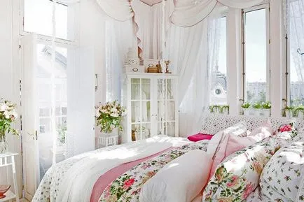 Design interior dormitor într-un stil romantic
