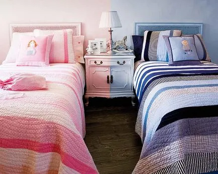 Дизайн на детето стая за две деца, малка спалня интериор оглед на легла