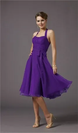 Violet rochie de domnișoara de onoare, rochie de moda