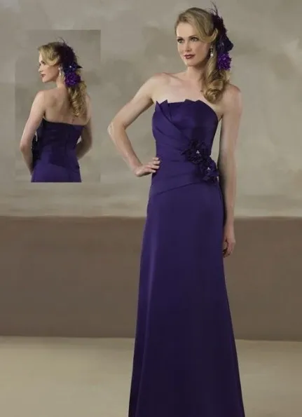 Violet rochie de domnișoara de onoare, rochie de moda