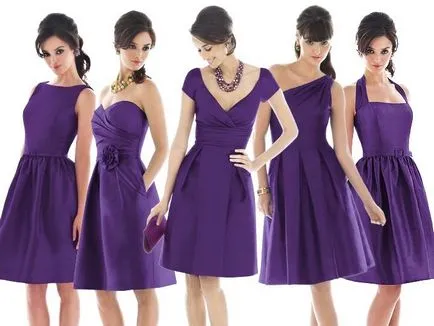 Violet rochie de domnișoara de onoare, rochie de moda