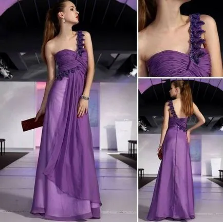 Violet rochie de domnișoara de onoare, rochie de moda