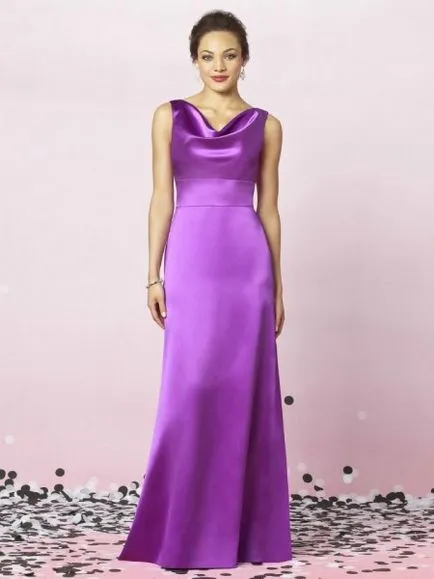 Violet rochie de domnișoara de onoare, rochie de moda