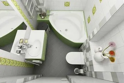 Galéria belsőépítészeti megoldások kis fürdőszoba a Hruscsov