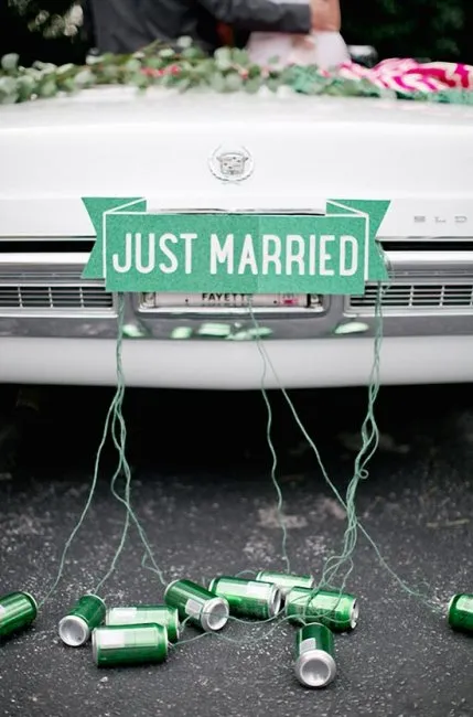 Garland «házasok» kreatív dekoráció esküvői konvoj