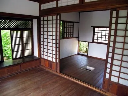 A belső tér a japán stílusú bútorok, dekoráció, díszítés