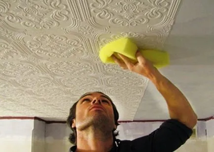 Как да лепило за хартия тапети на таван