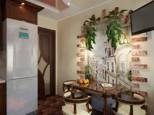 Care este design-ul ales pentru perete în bucătărie, la tipurile de masă de decor, punerea lor în aplicare