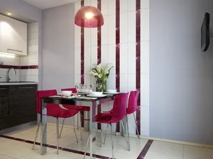 Care este design-ul ales pentru perete în bucătărie, la tipurile de masă de decor, punerea lor în aplicare