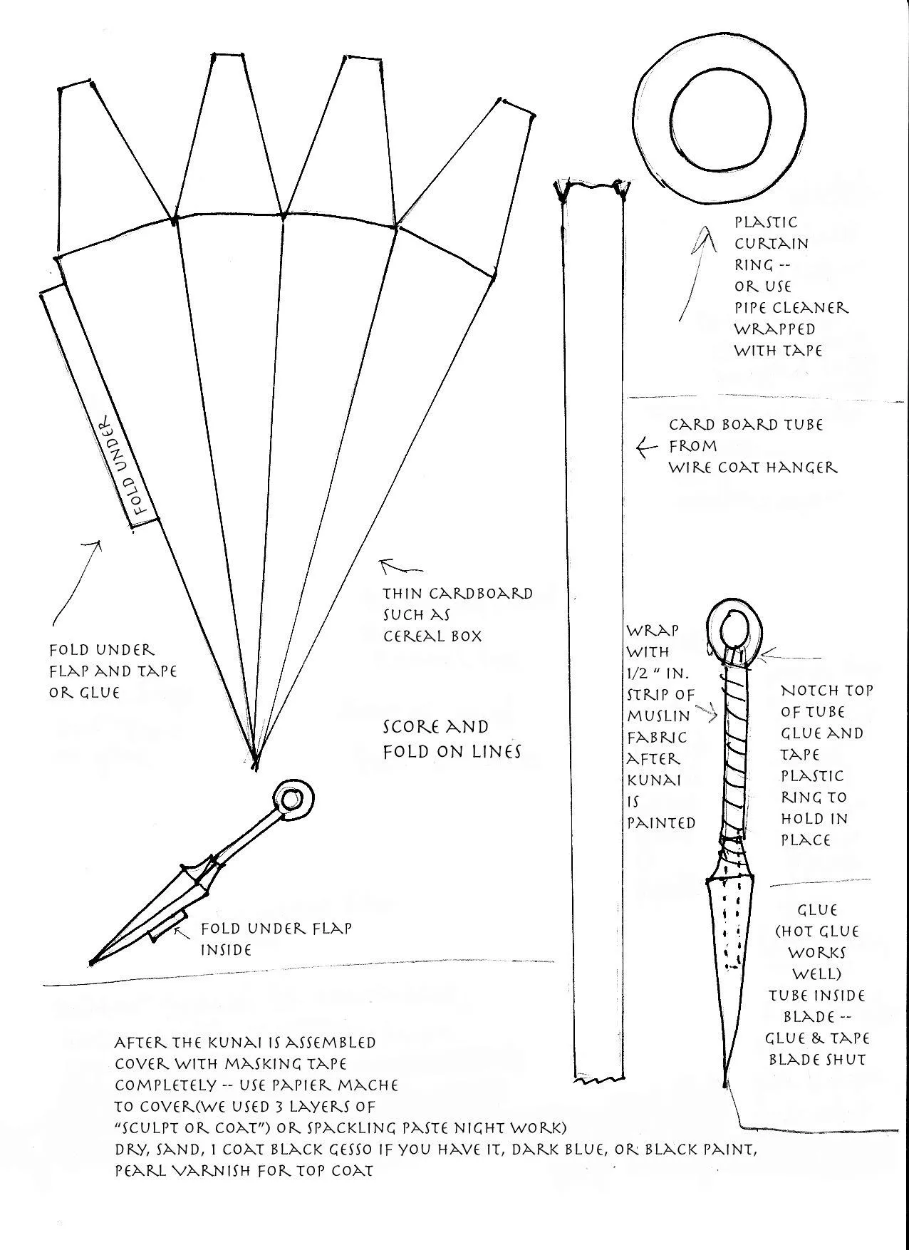 Cum de a face kunai de hârtie pe