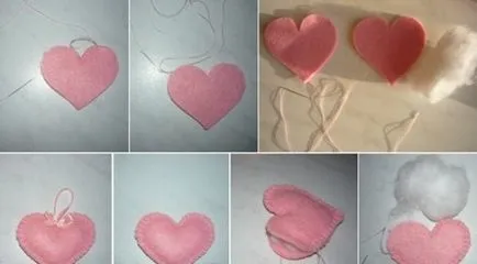 Hogyan készítsünk egy egyszerű szív filcből