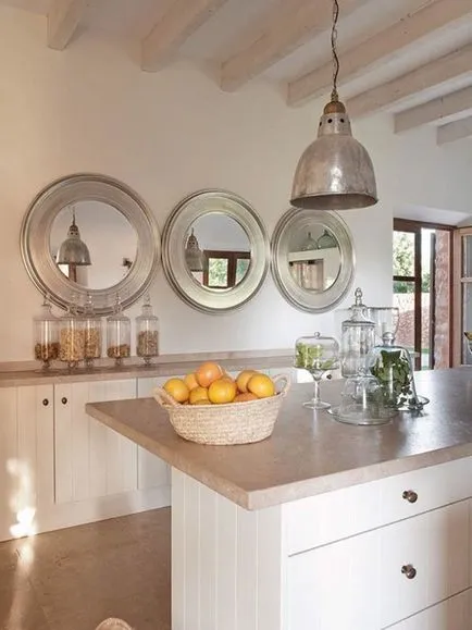 Как да украсят огледала за кухня