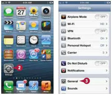 Както и в Iphone 5, за да изберете използване на дикторски да се запознаят с елементите на екрана - iphone